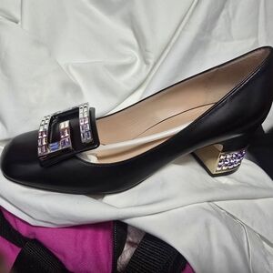 NEW! 🩷🩷GUCCI🩷🩷 BLACK RHINESTONE FLATS SIZE 36